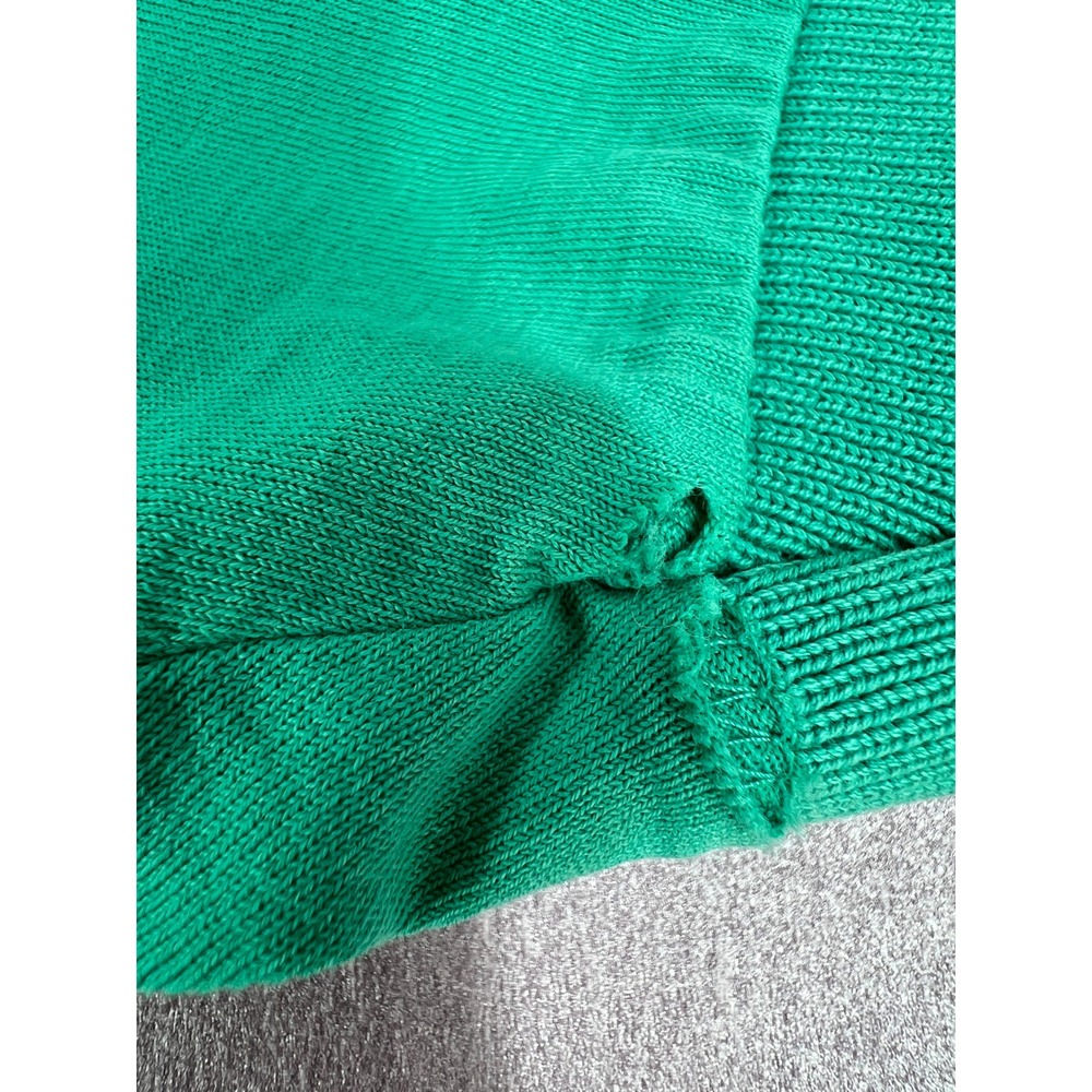 Vintage 80s IZOD Lacoste Polo Shirt Made in Japan Green Cotton Preppy Golf Shirt - Picture 7 of 12